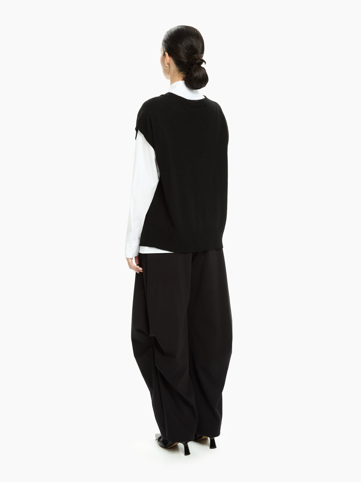 IXOS Gilet over con scollo a V NERO