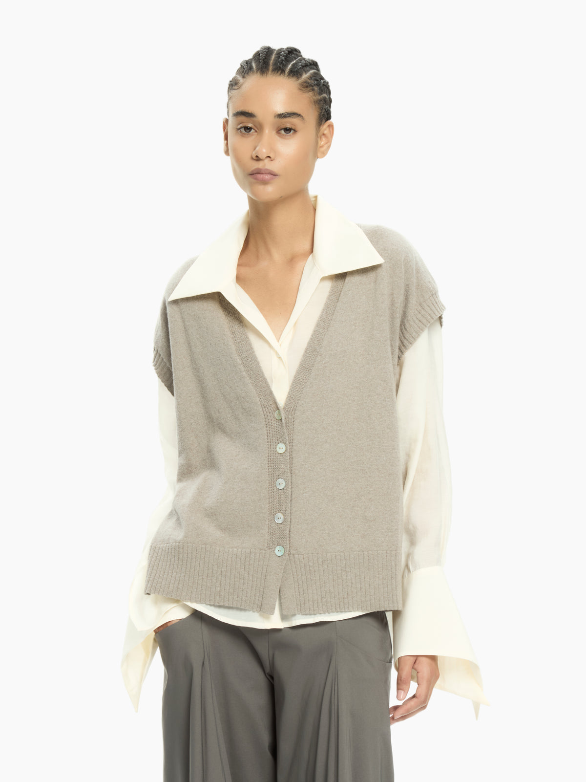 IXOS Gilet over con scollo a V TORTORA