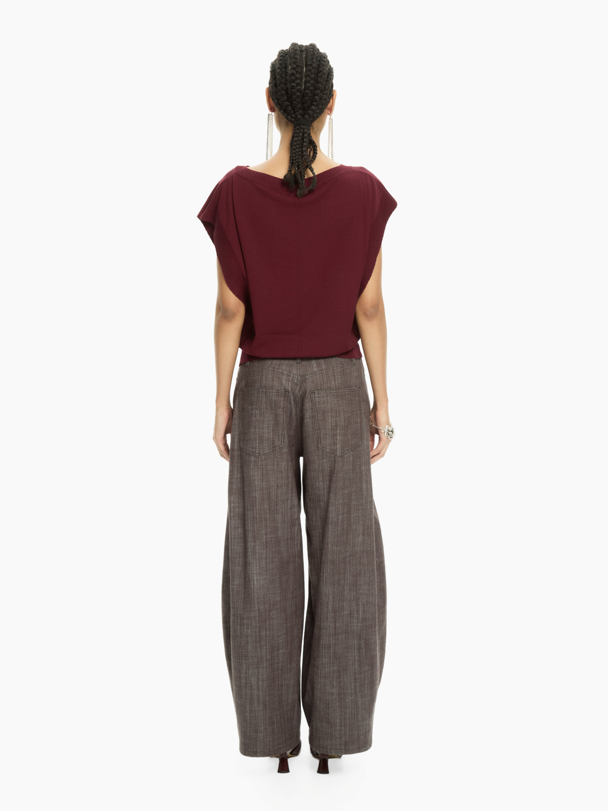 IXOS Gilet in maglia con bordi a coste BORDEAUX