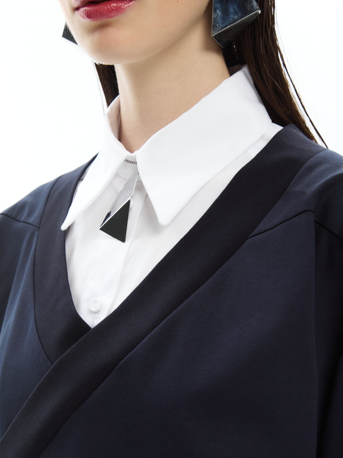 IXOS Maglia con scollo a V incrociato BLU