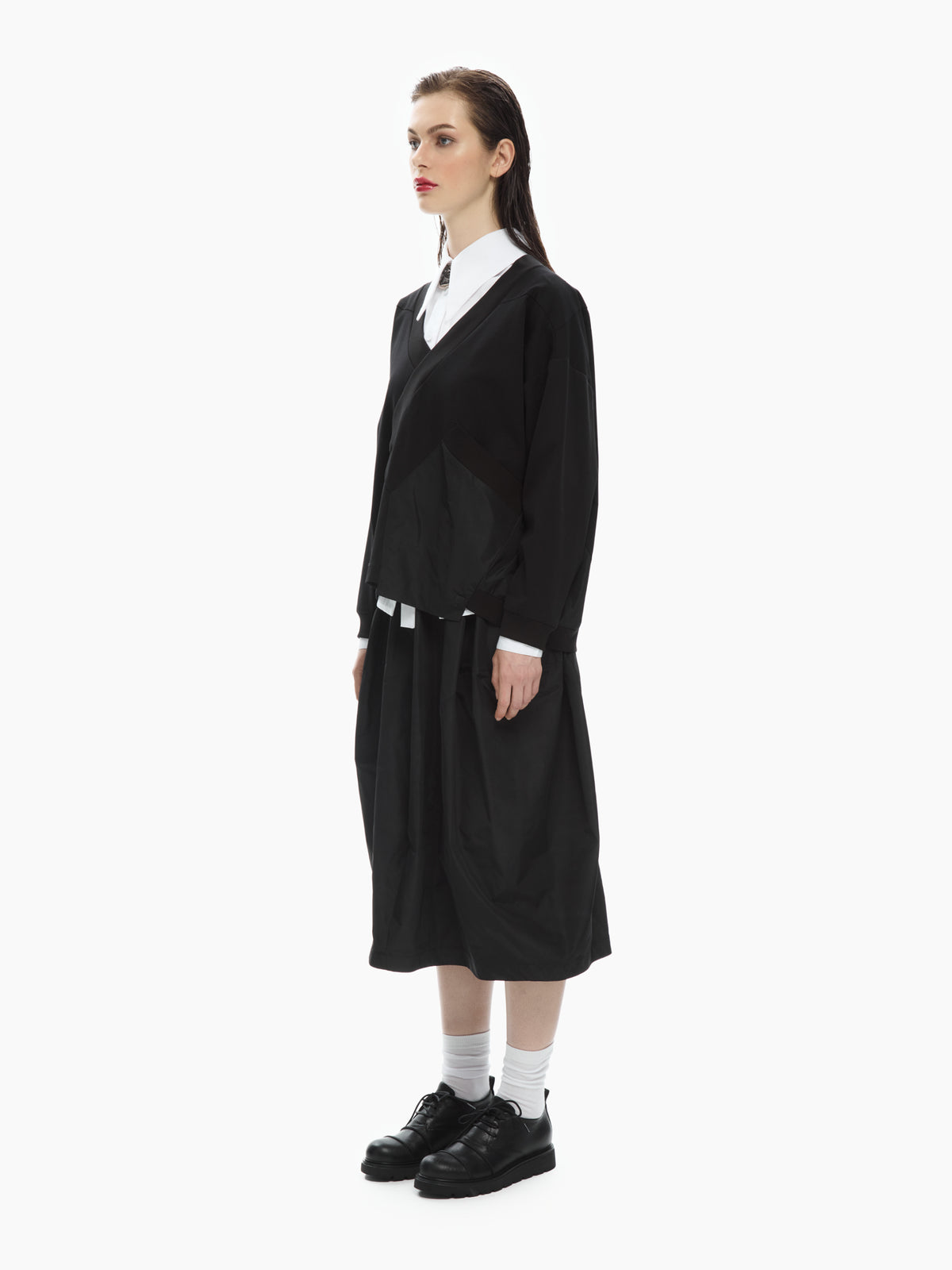 IXOS Maglia con scollo a V incrociato NERO