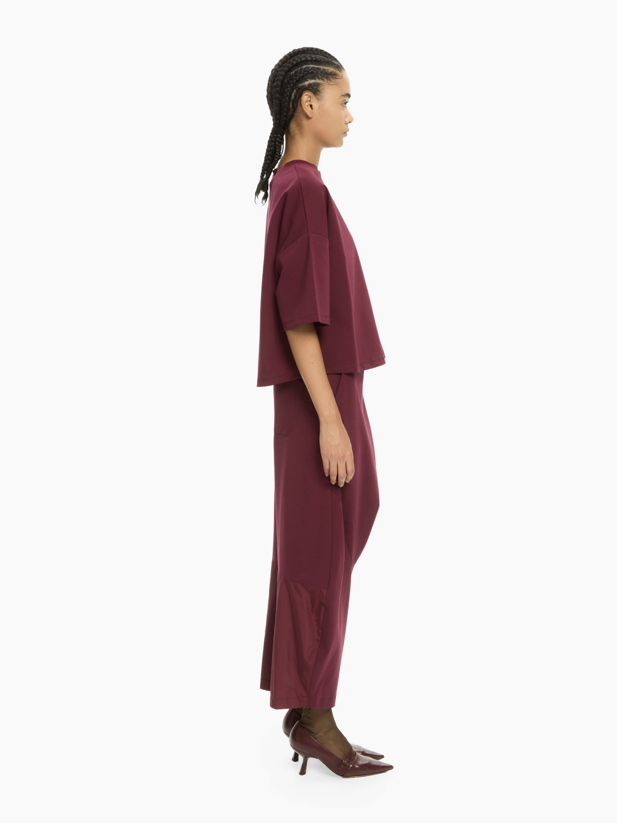 IXOS T-shirt asimmetrica con cut-out BORDEAUX