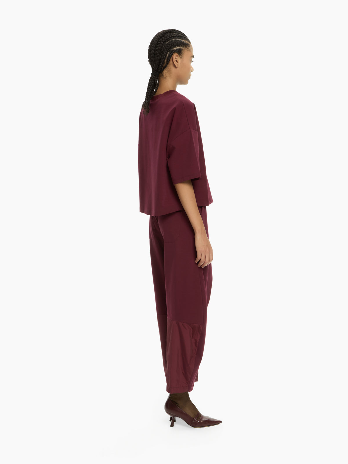 IXOS T-shirt asimmetrica con cut-out BORDEAUX
