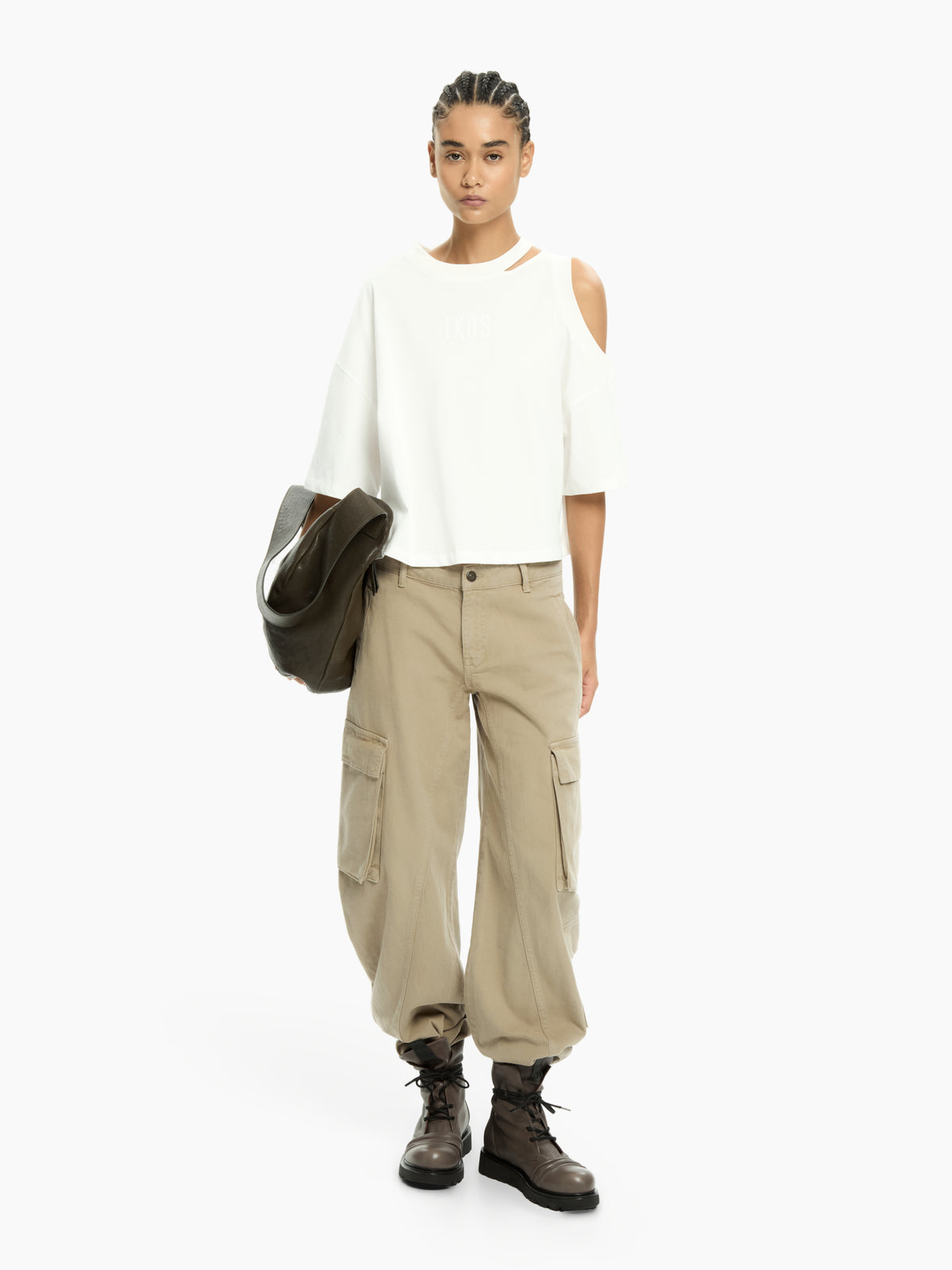 IXOS T-shirt con cut-out sulla spalla BIANCO