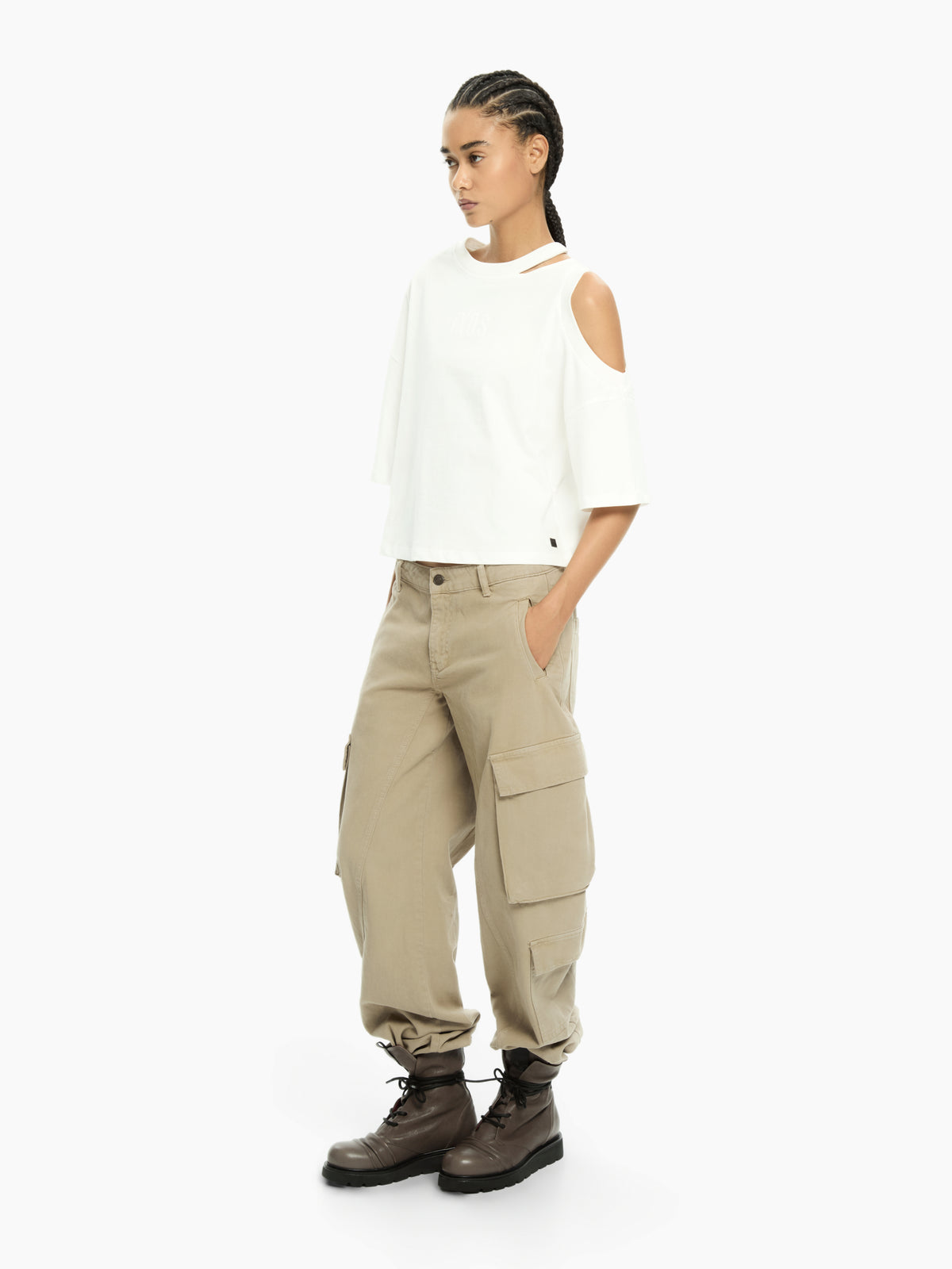IXOS T-shirt con cut-out sulla spalla BIANCO