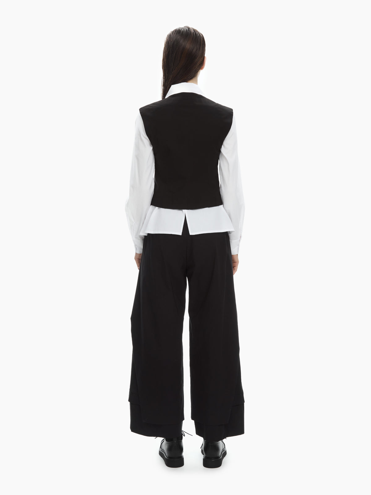 IXOS Gilet sartoriale con chiusura asimmetrica NERO