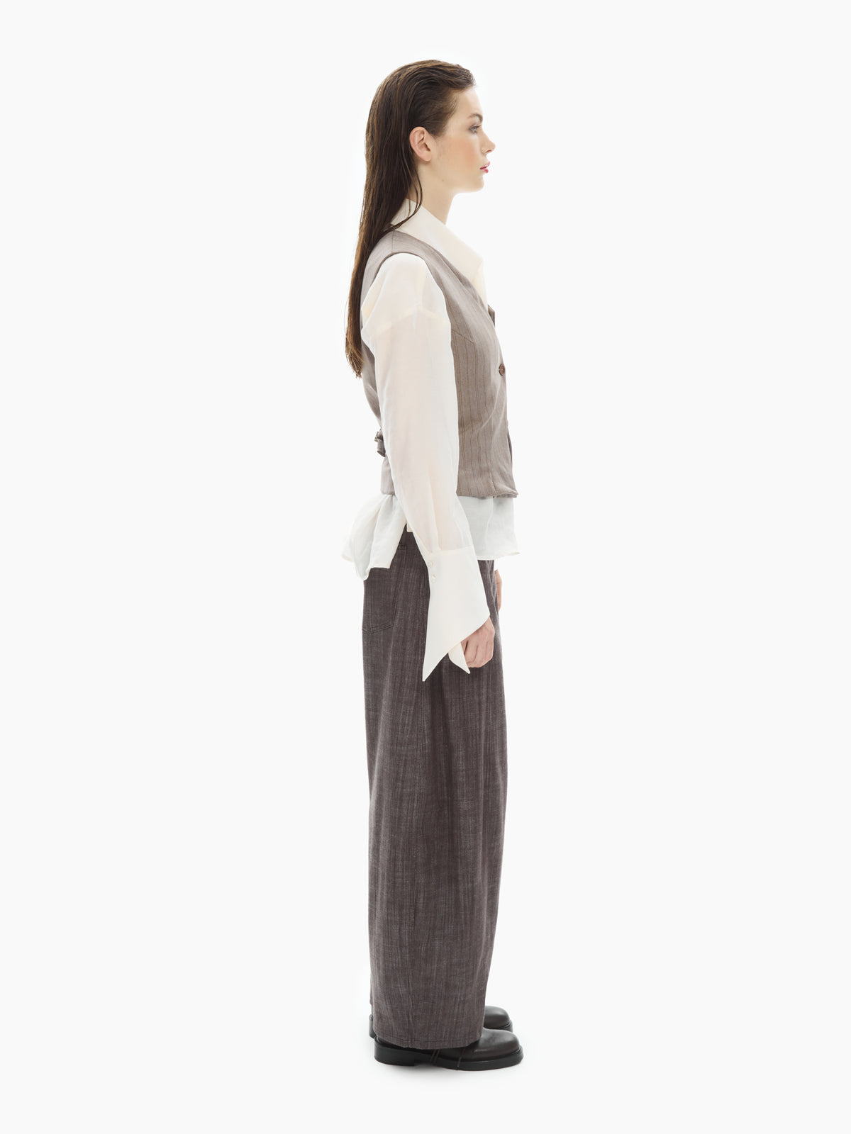 IXOS Gilet sartoriale monopetto MARRONE