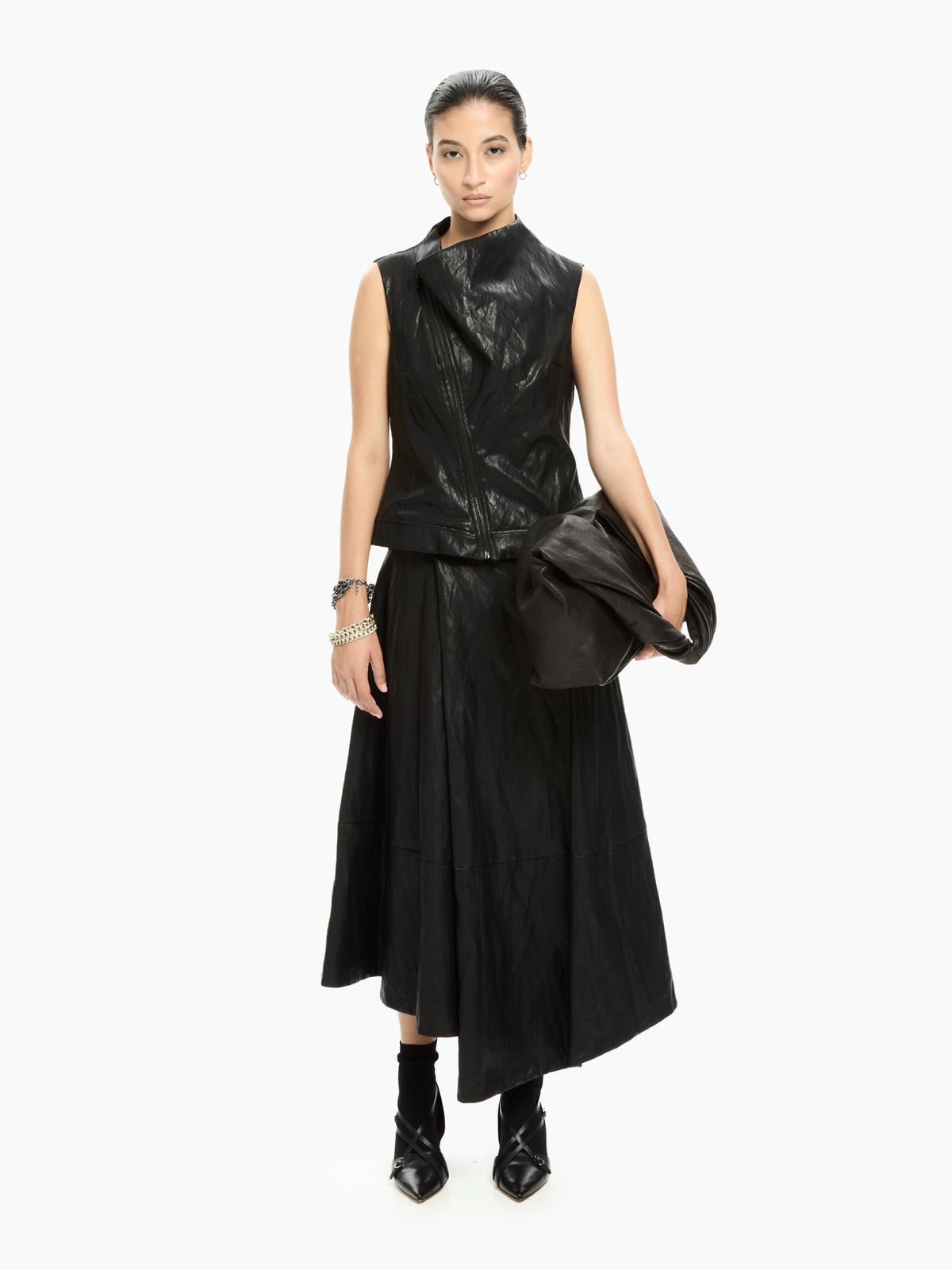 IXOS Gilet con zip asimmetrica NERO