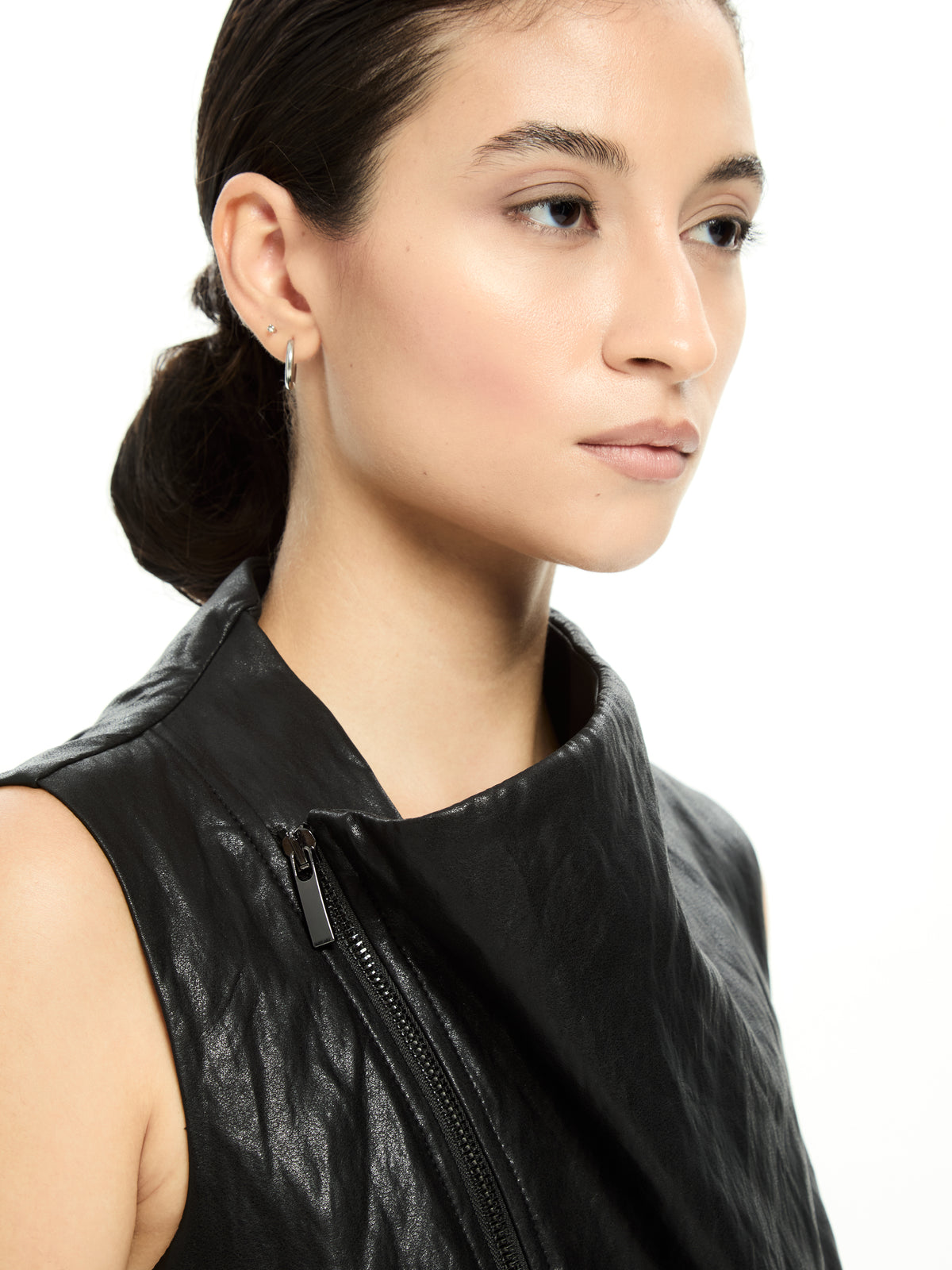 IXOS Gilet con zip asimmetrica NERO