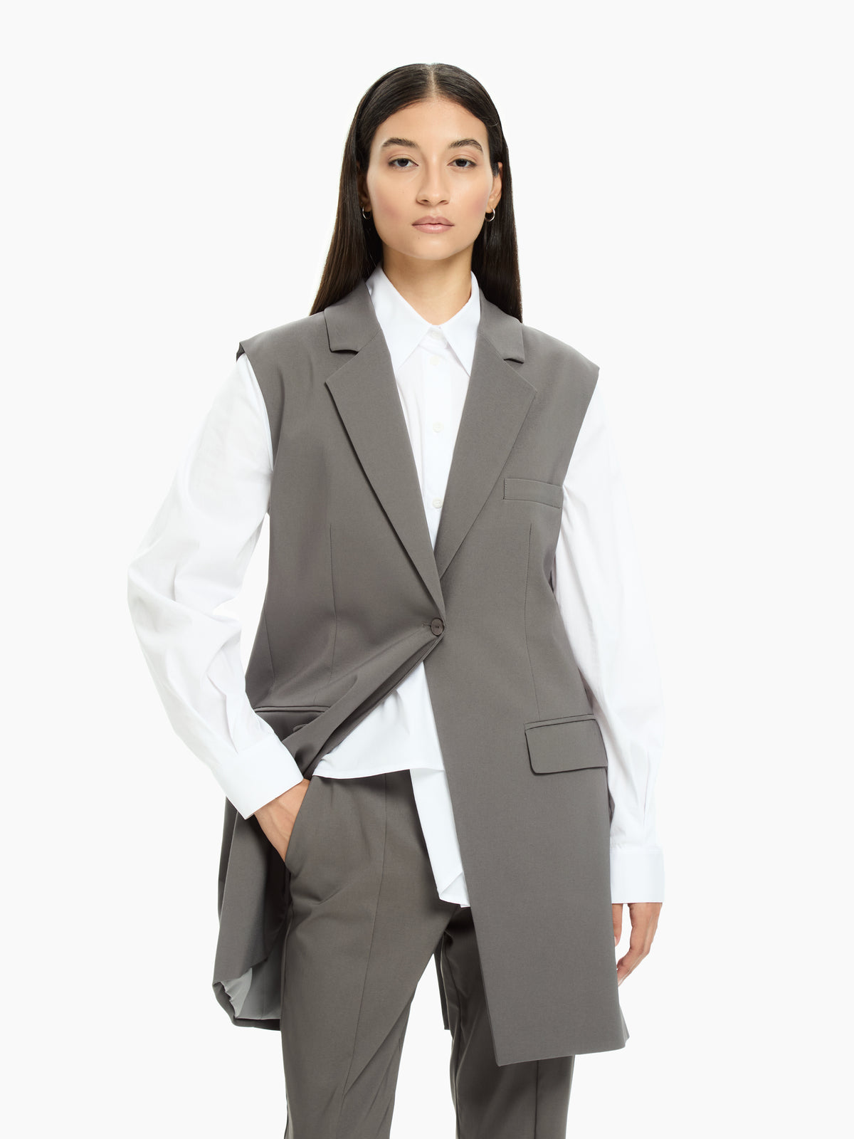 IXOS Gilet sartoriale lungo NERO