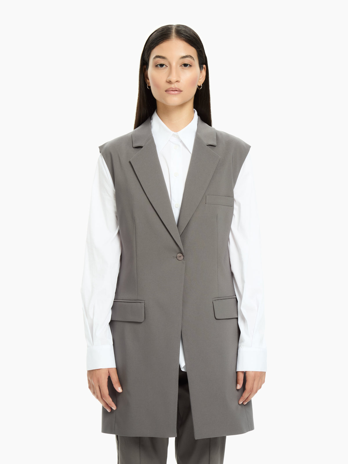 IXOS Gilet sartoriale lungo NERO