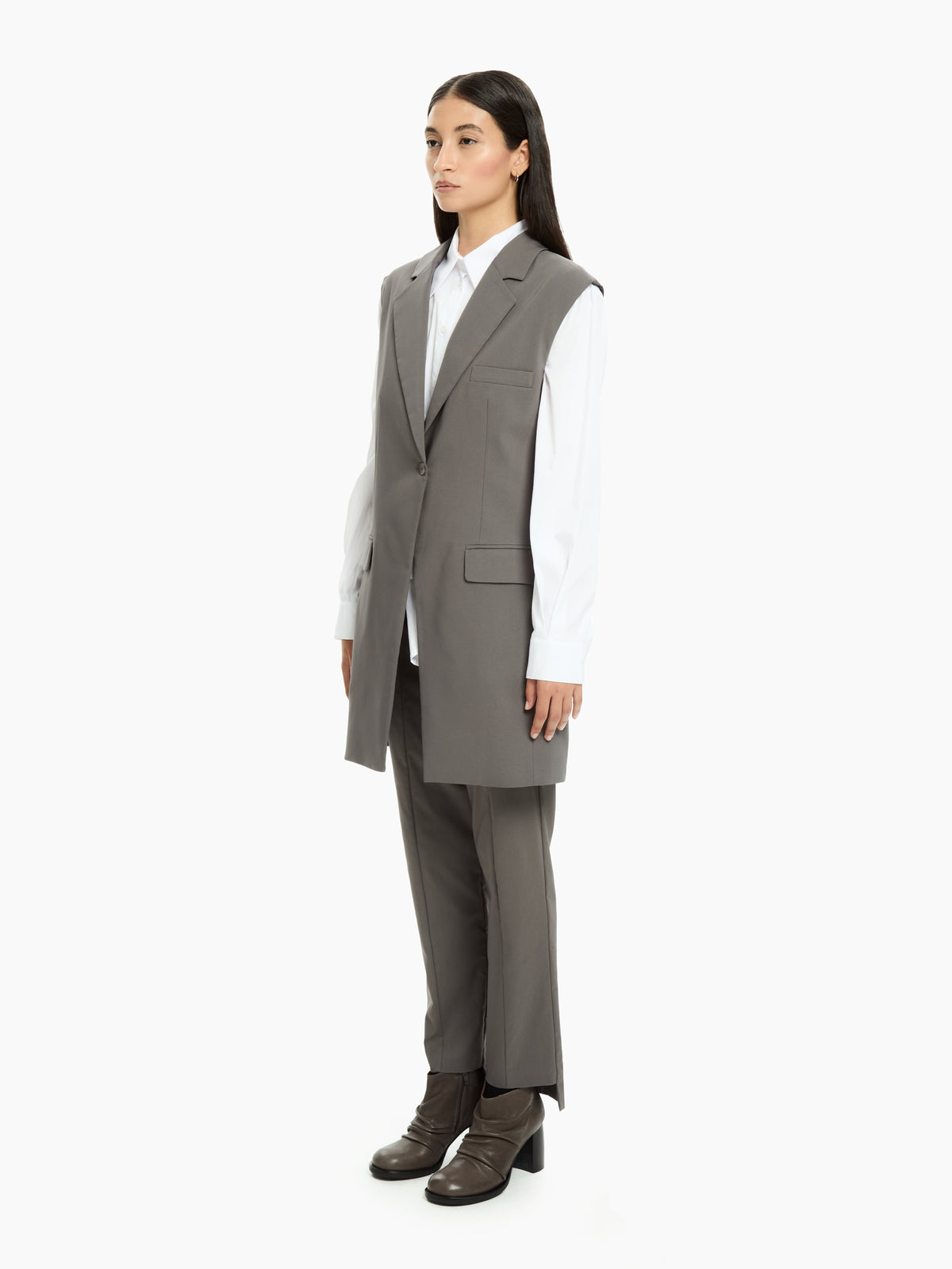 IXOS Gilet sartoriale lungo NERO