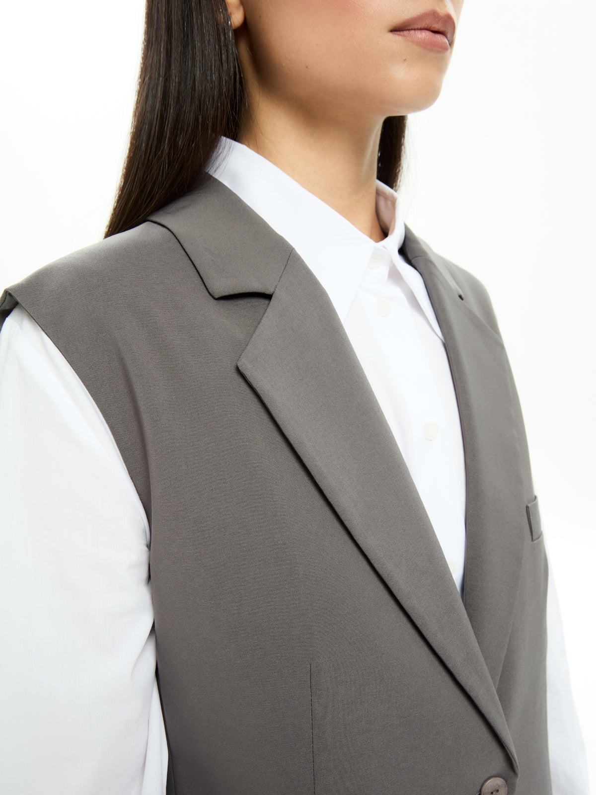IXOS Gilet sartoriale lungo NERO
