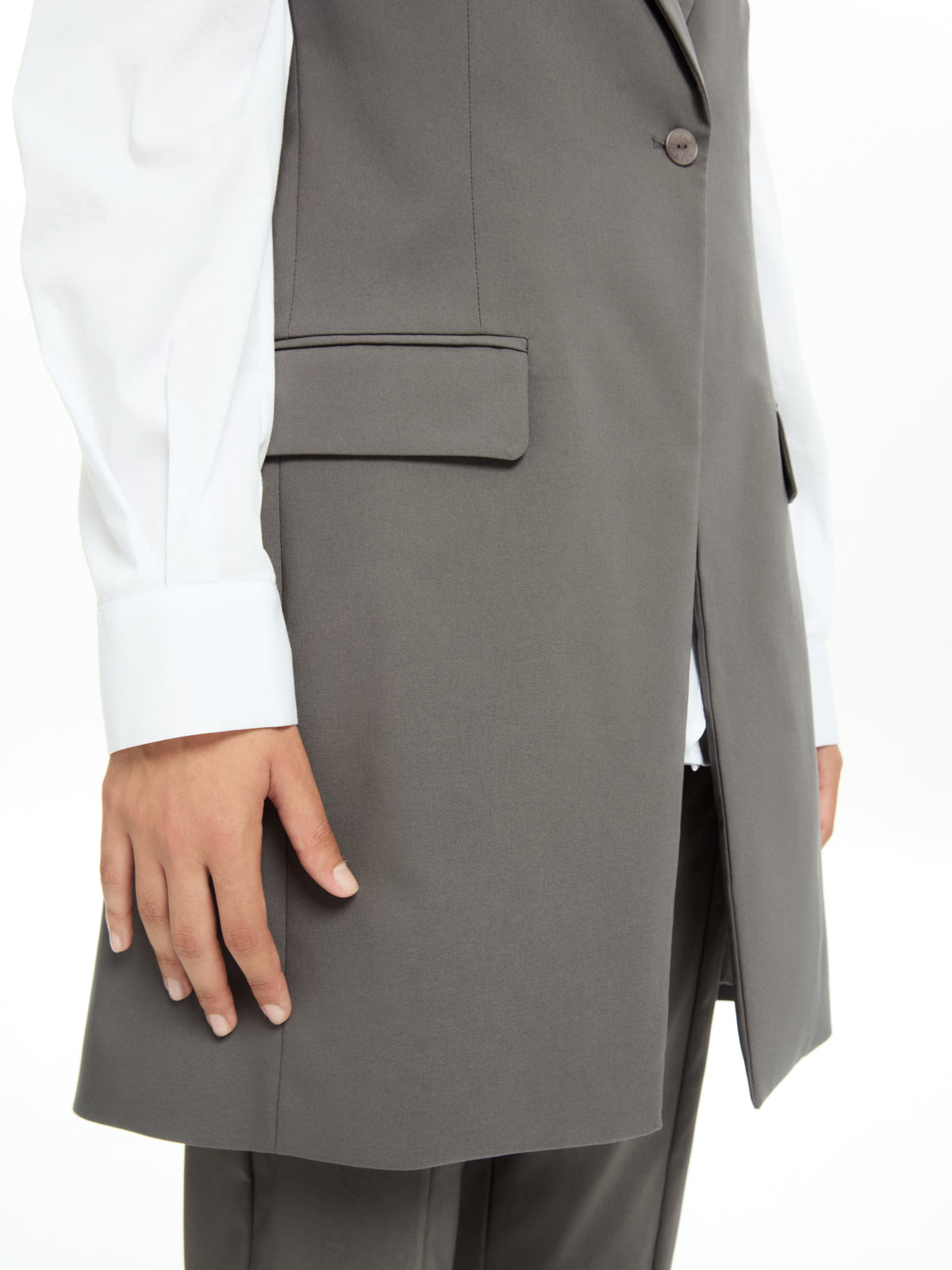 IXOS Gilet sartoriale lungo NERO