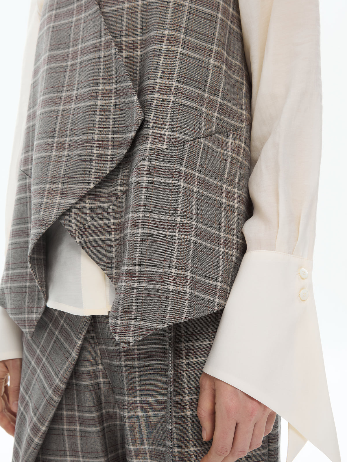 IXOS Gilet sartoriale asimmetrico BEIGE