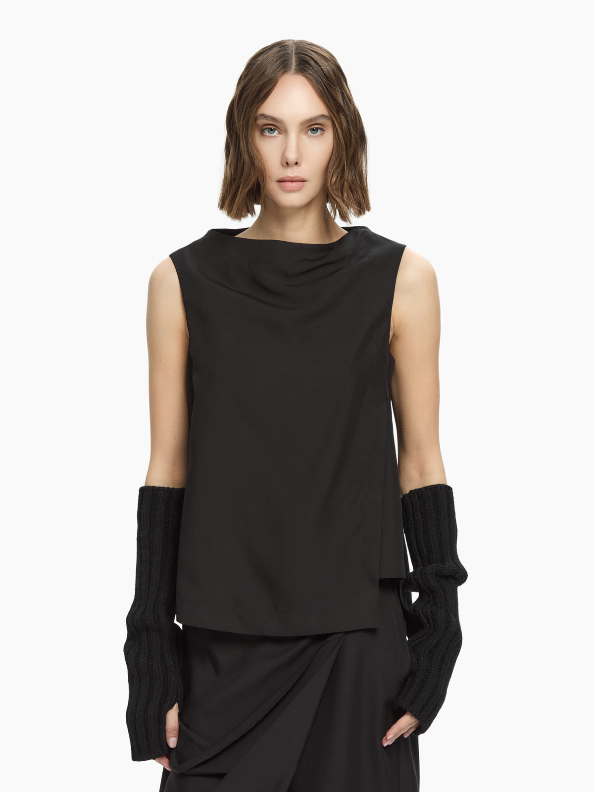 IXOS Gilet con drappeggio NERO