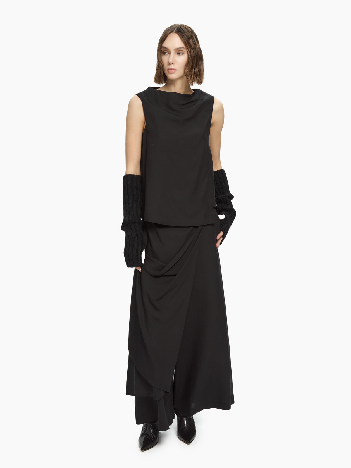 IXOS Gilet con drappeggio NERO