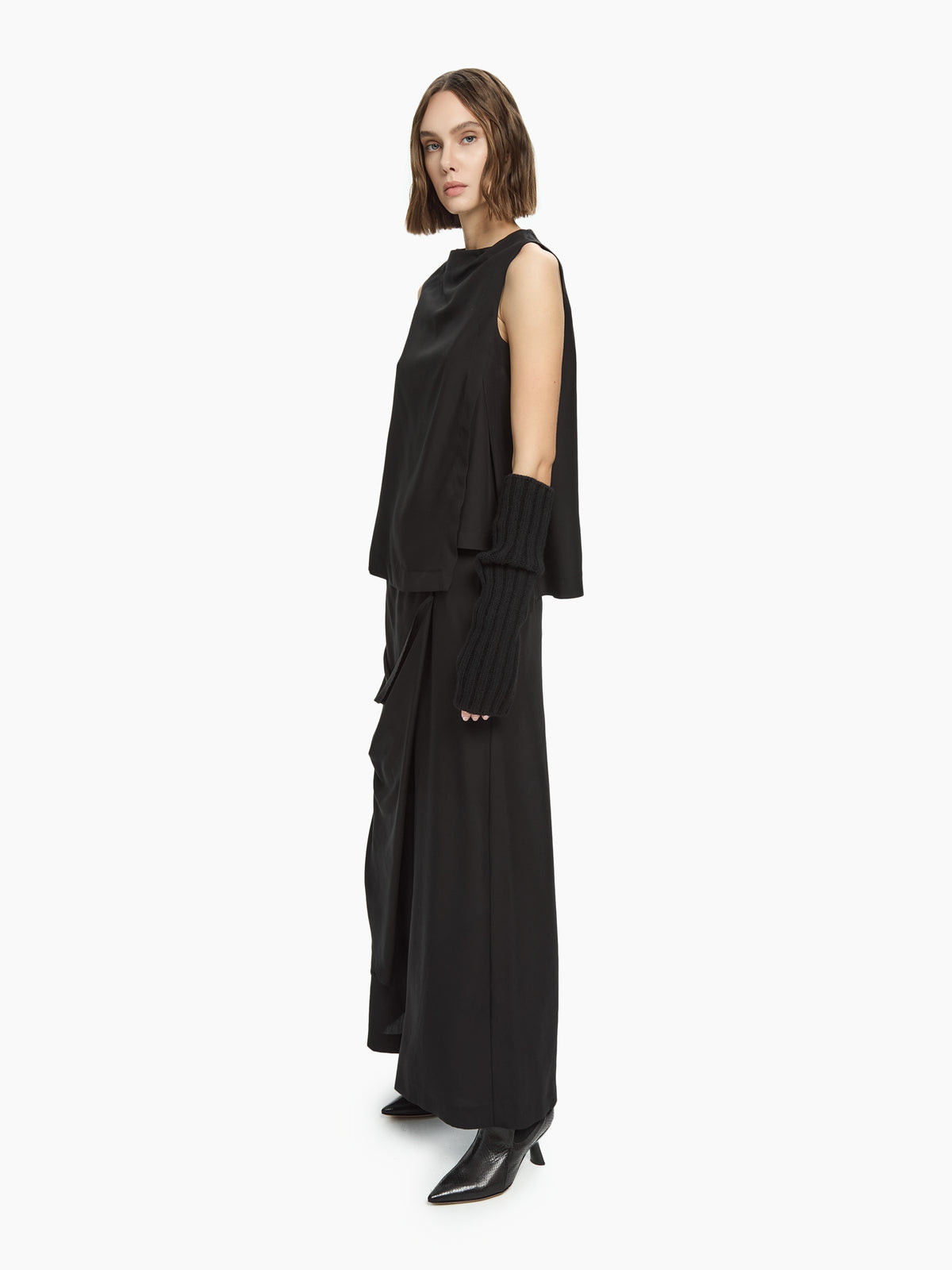 IXOS Gilet con drappeggio NERO