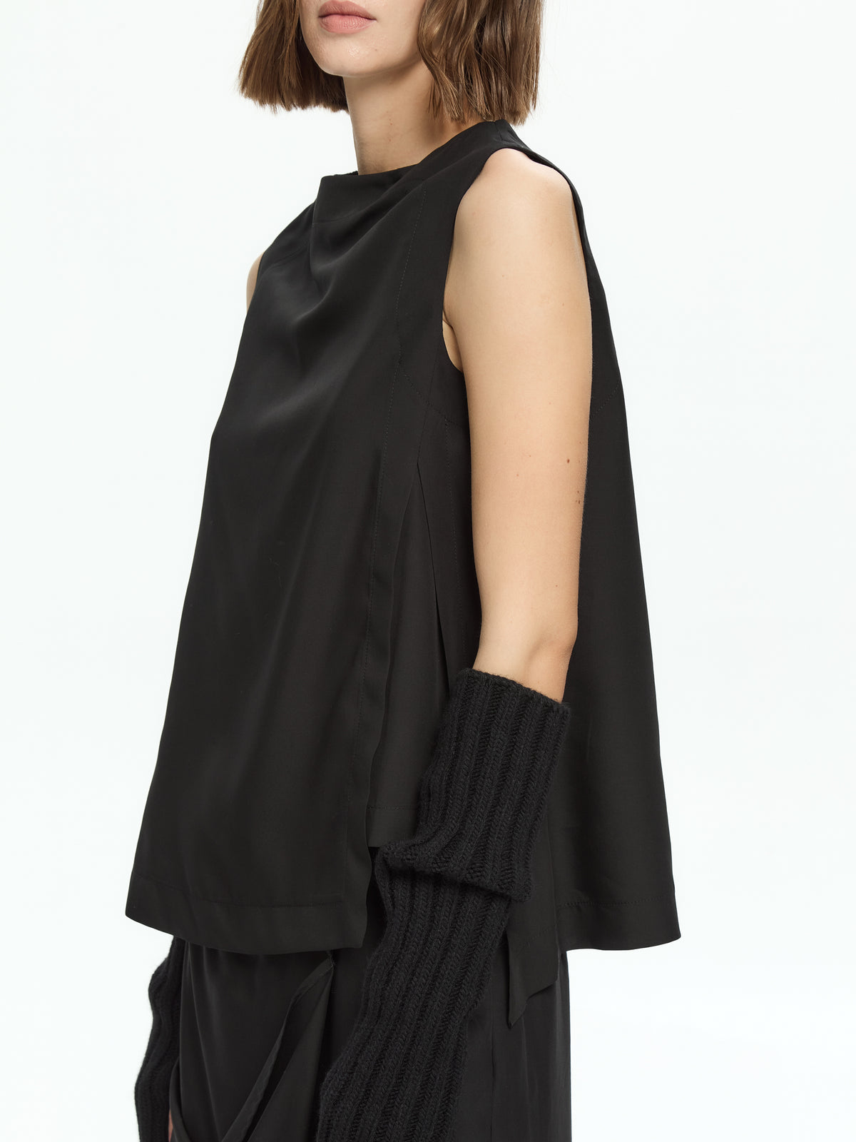 IXOS Gilet con drappeggio NERO