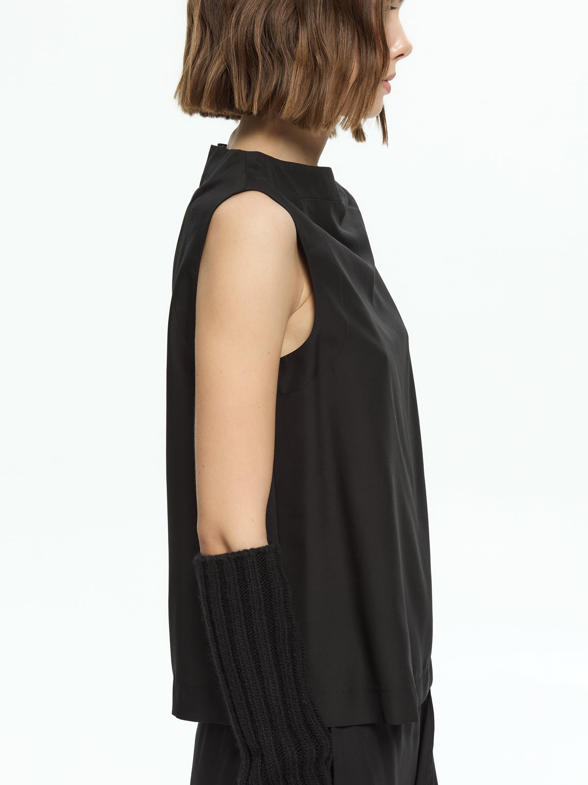 IXOS Gilet con drappeggio NERO