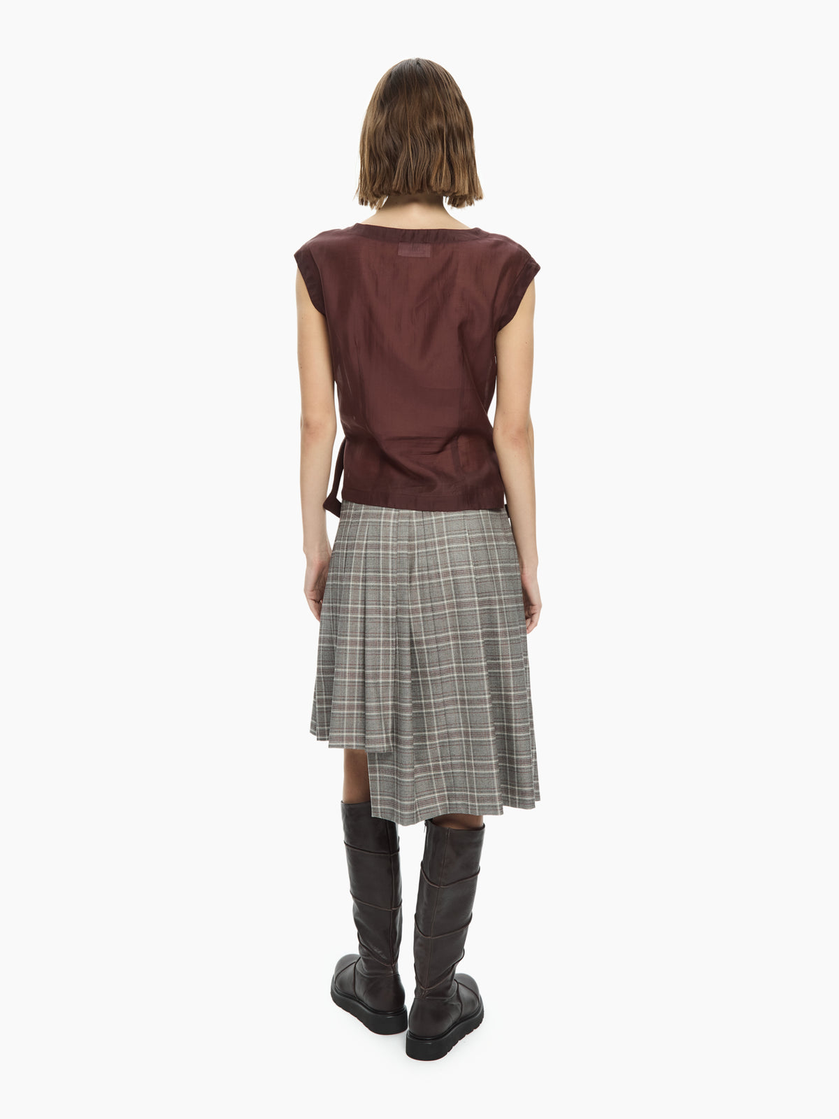 IXOS Top con drappeggio asimmetrico VIOLA