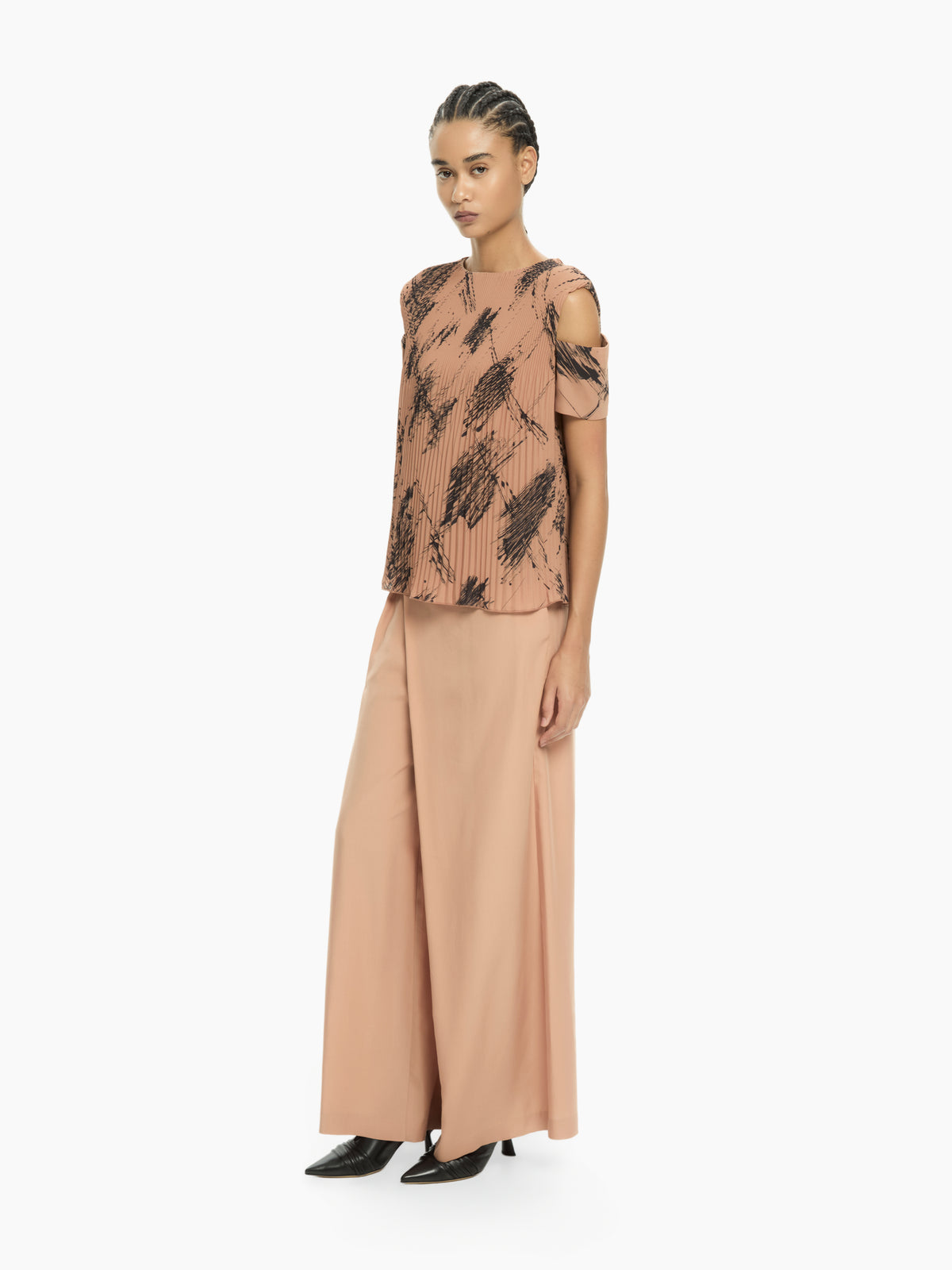 IXOS Top stampato con spalle cut-out GIALLO