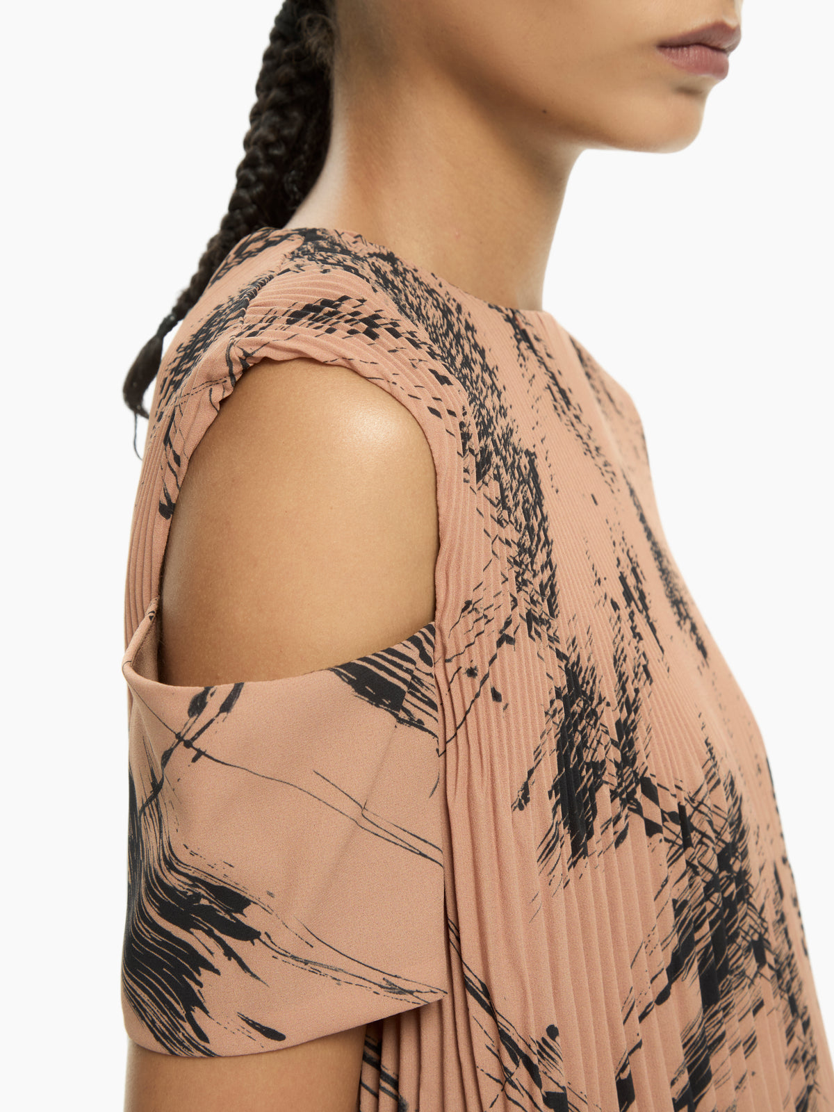 IXOS Top stampato con spalle cut-out GIALLO
