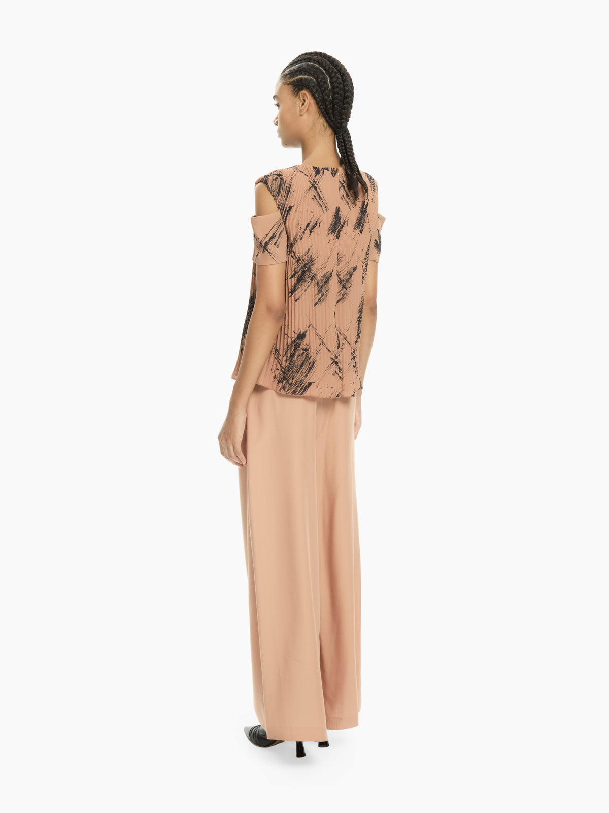 IXOS Top stampato con spalle cut-out GIALLO