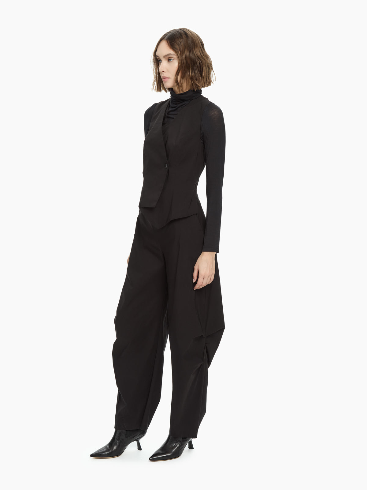 IXOS Abito con gilet incrociato NERO