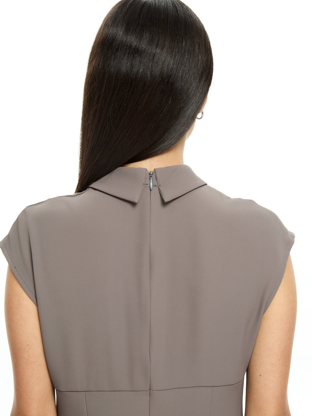 IXOS Abito lungo con collo a camicia GRIGIO
