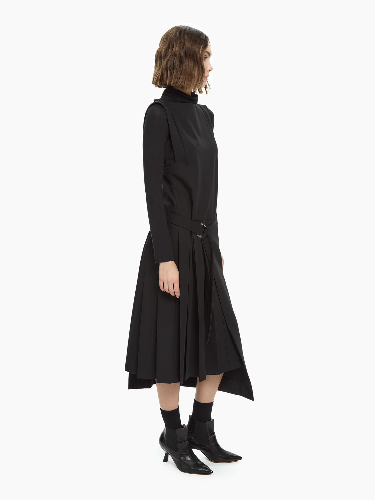 IXOS Abito midi con cintura NERO