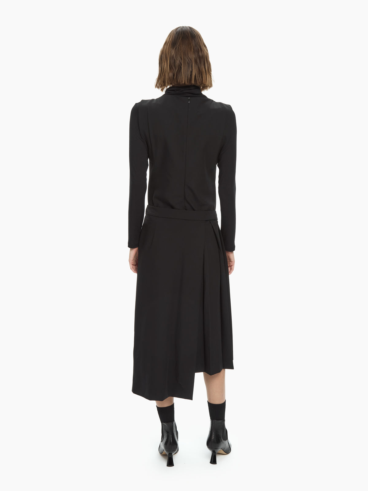 IXOS Abito midi con cintura NERO