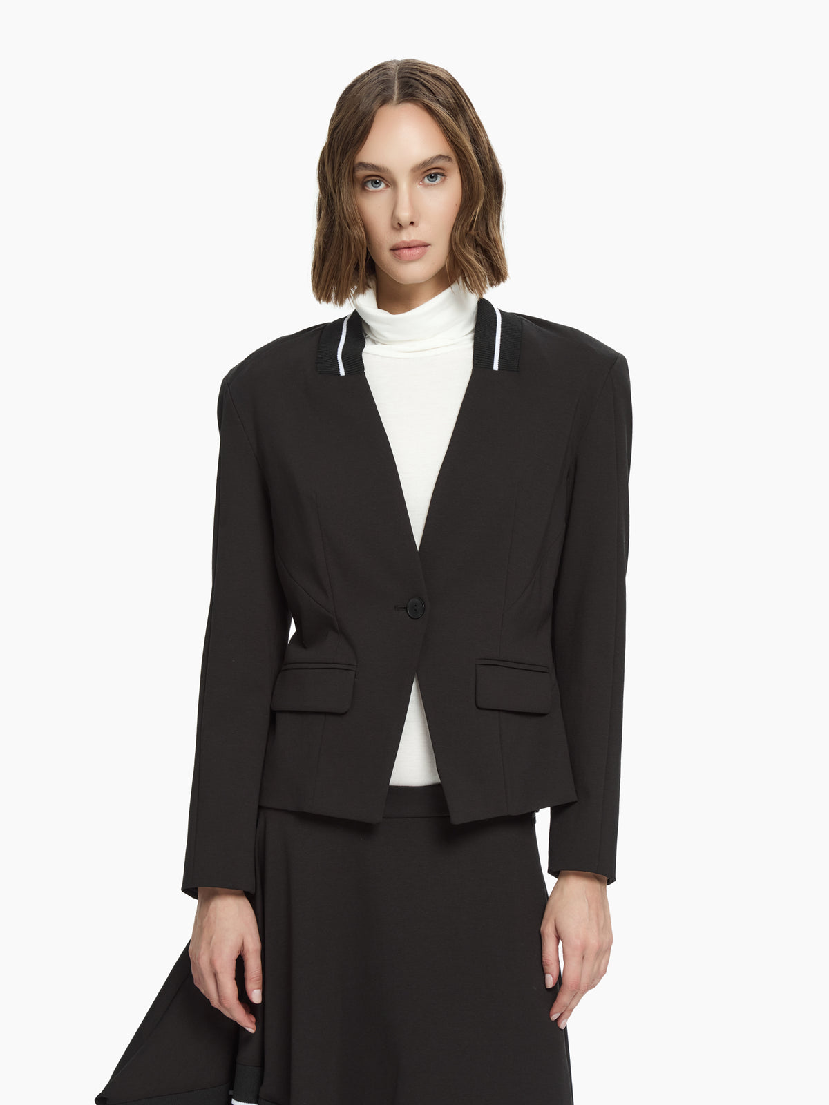 IXOS Blazer con collo a contrasto NERO