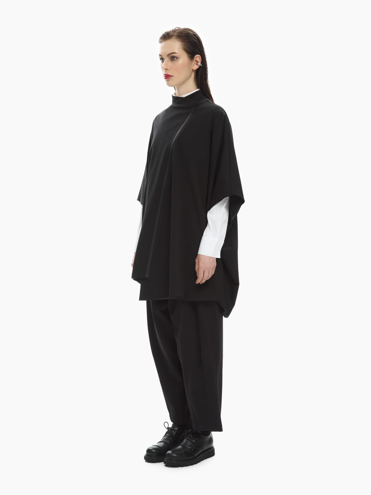 IXOS Giacca oversize con zip asimmetrica NERO