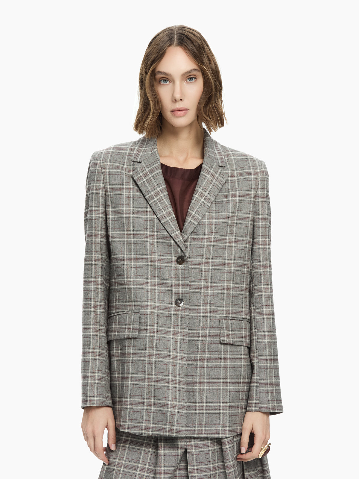 IXOS Giacca monopetto con motivo  BEIGE