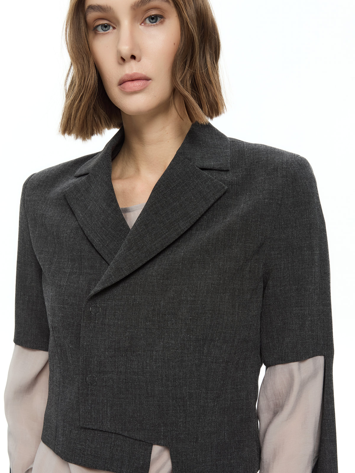 IXOS Giacca cropped con maniche cut-out GRIGIO