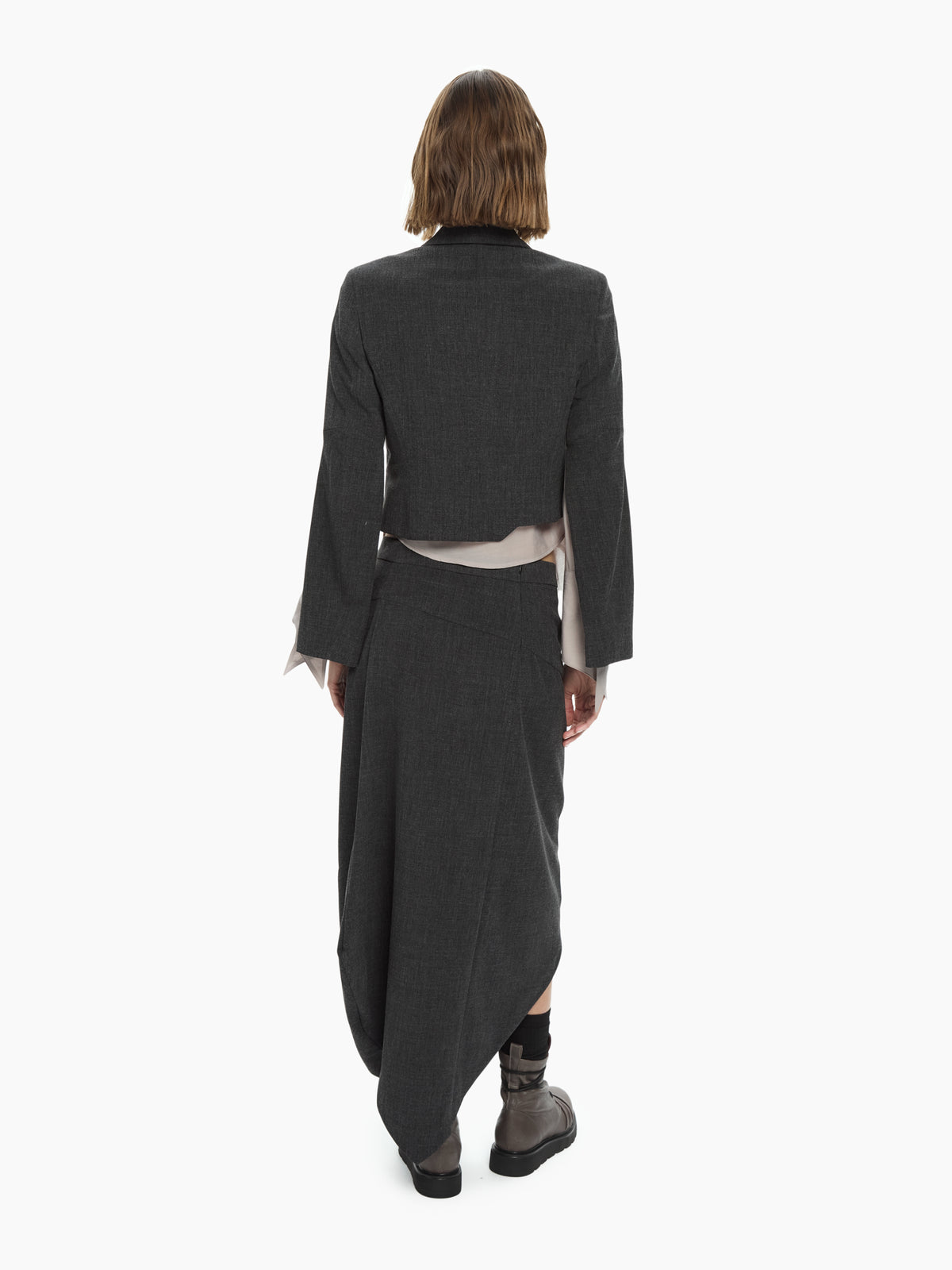 IXOS Giacca cropped con maniche cut-out GRIGIO