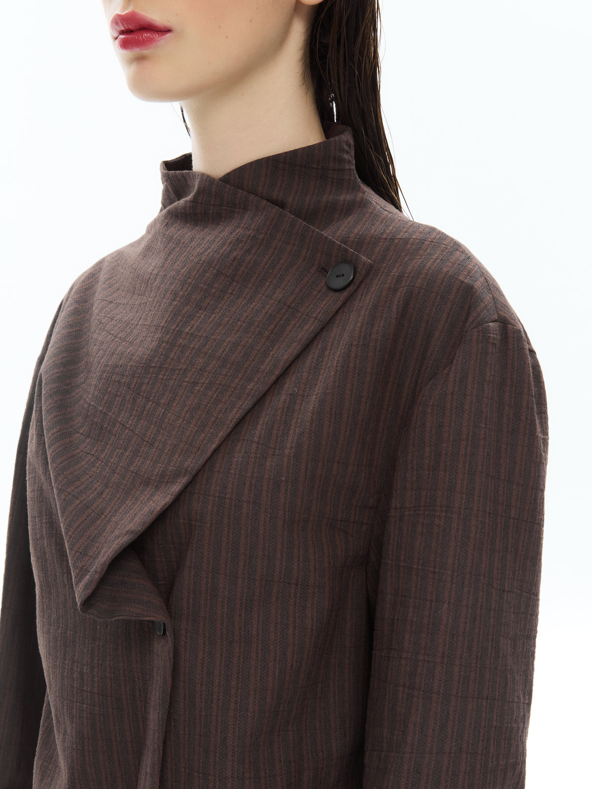 IXOS Giacca sartoriale asimmetrica MARRONE