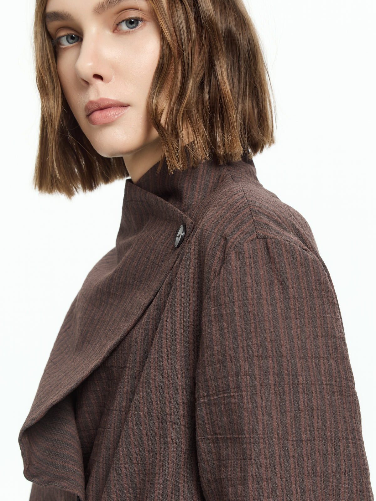 IXOS Giacca sartoriale asimmetrica MARRONE