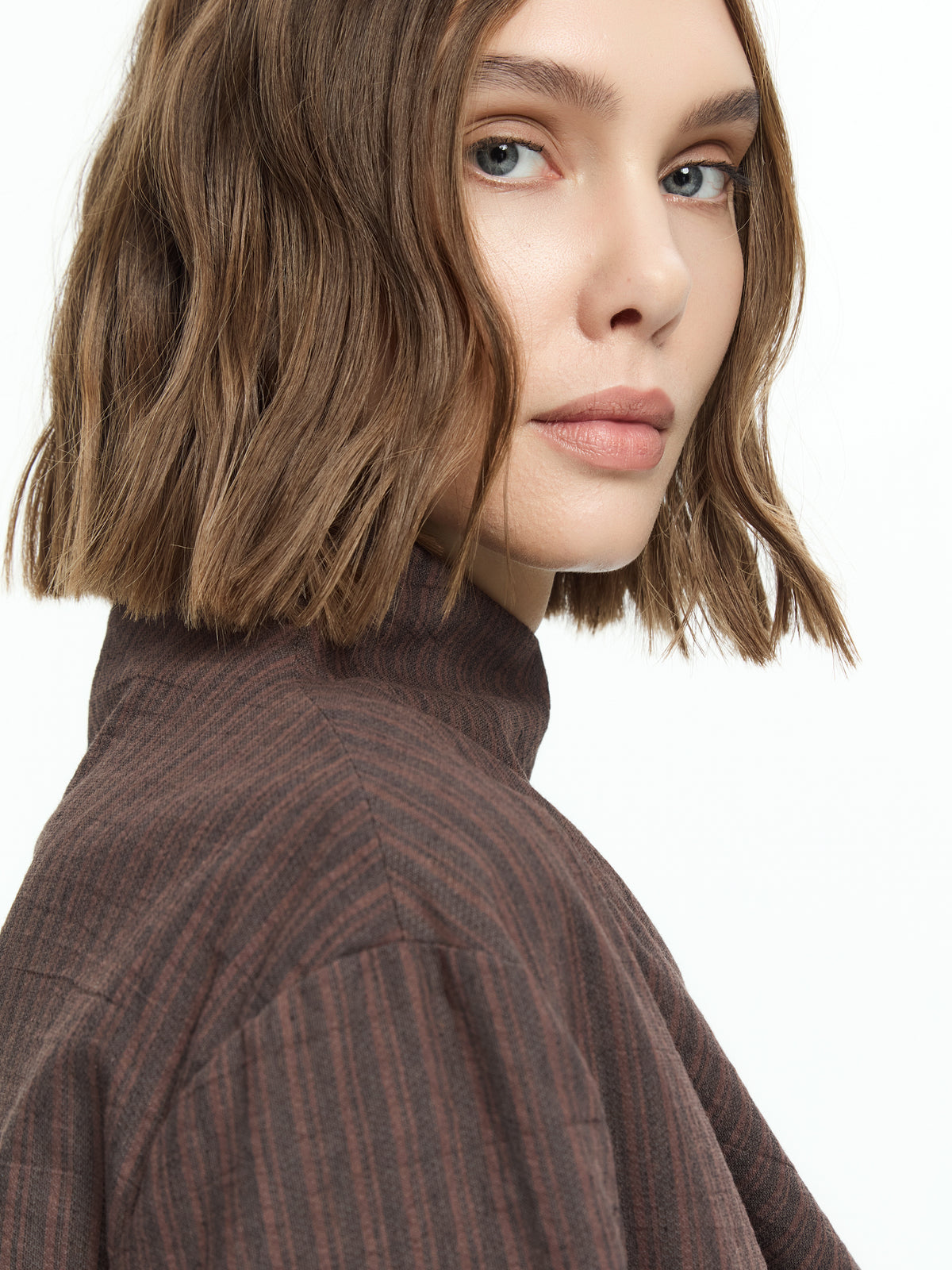 IXOS Giacca sartoriale asimmetrica MARRONE