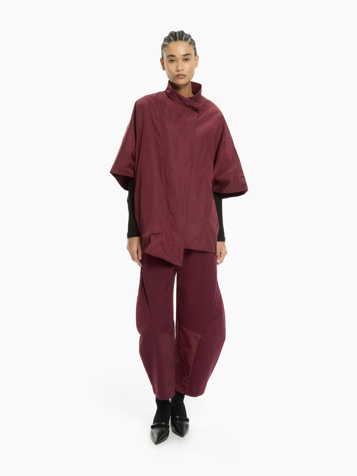 IXOS Giacca over con zip asimmetrica BORDEAUX