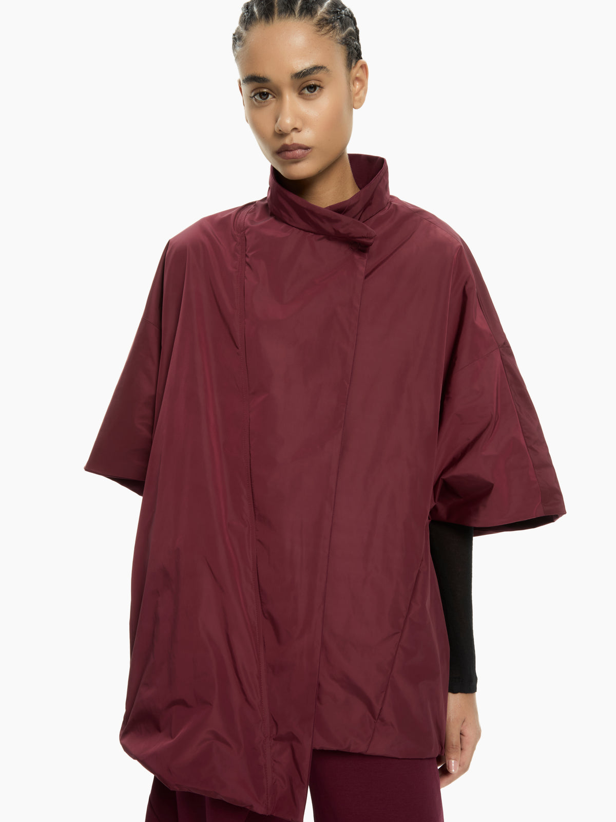 IXOS Giacca over con zip asimmetrica BORDEAUX