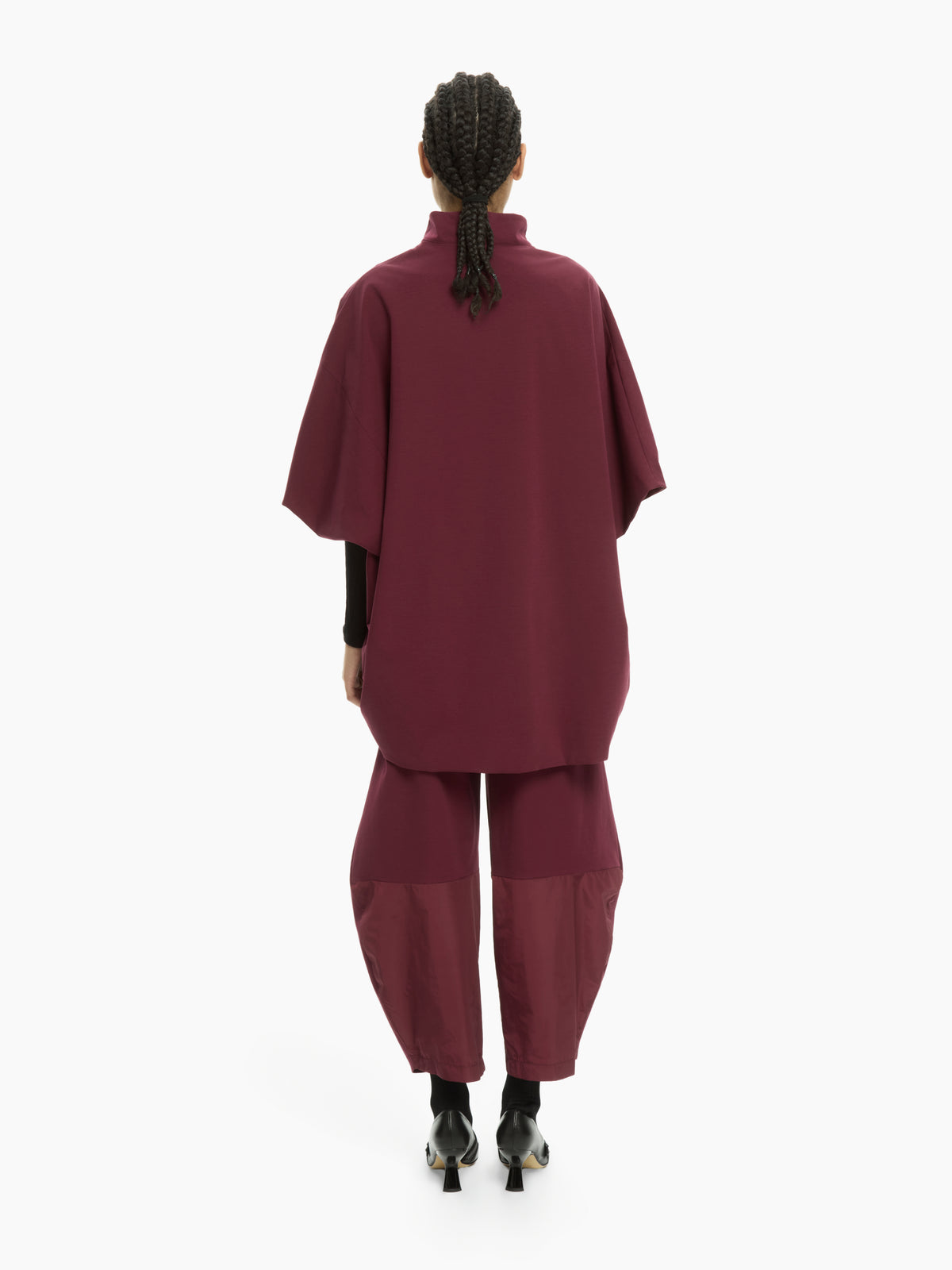 IXOS Giacca over con zip asimmetrica BORDEAUX