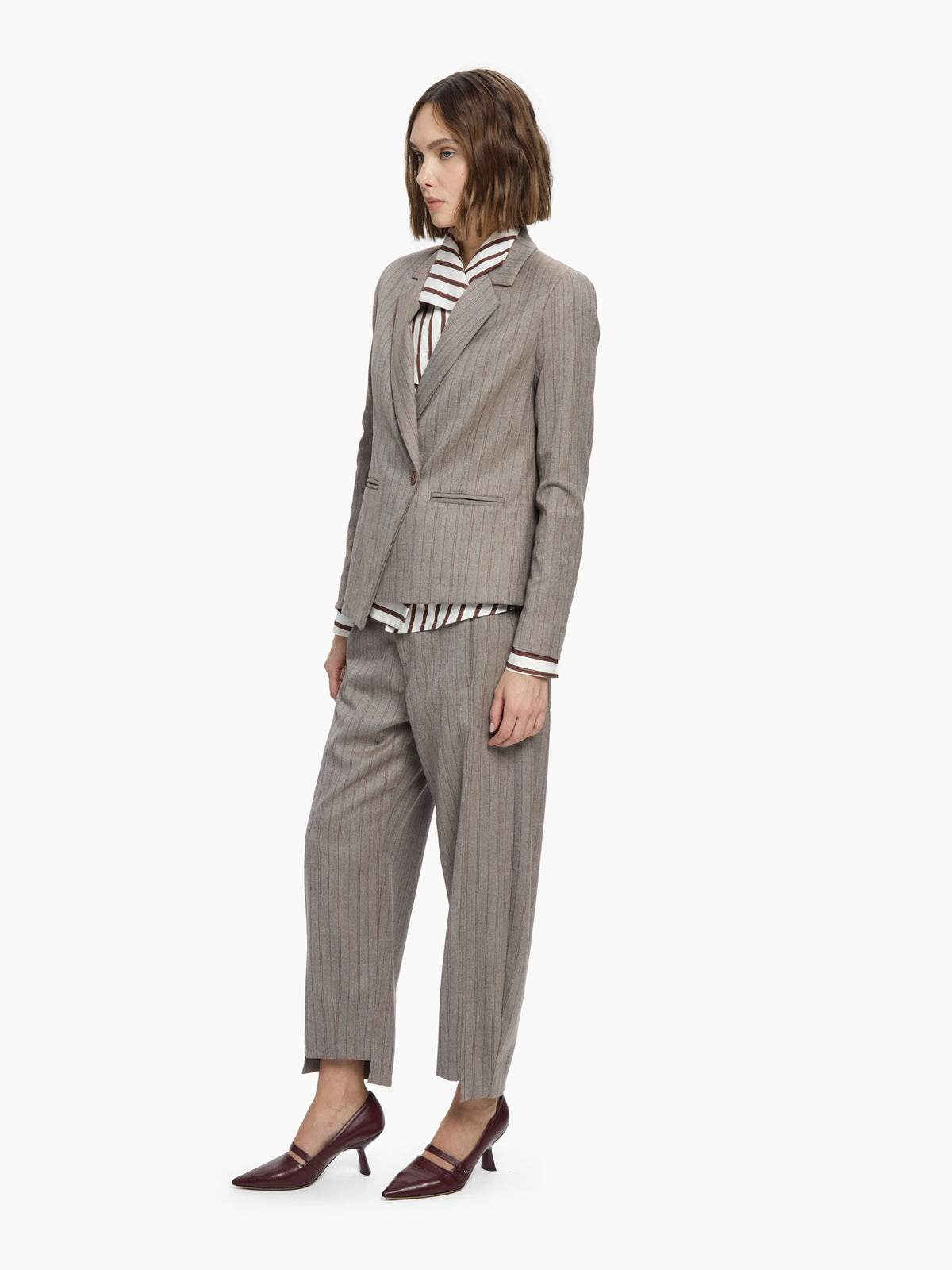 IXOS Blazer sartoriale asimmetrica MARRONE