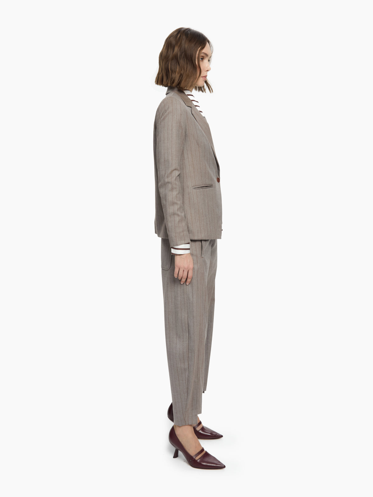 IXOS Blazer sartoriale asimmetrica MARRONE