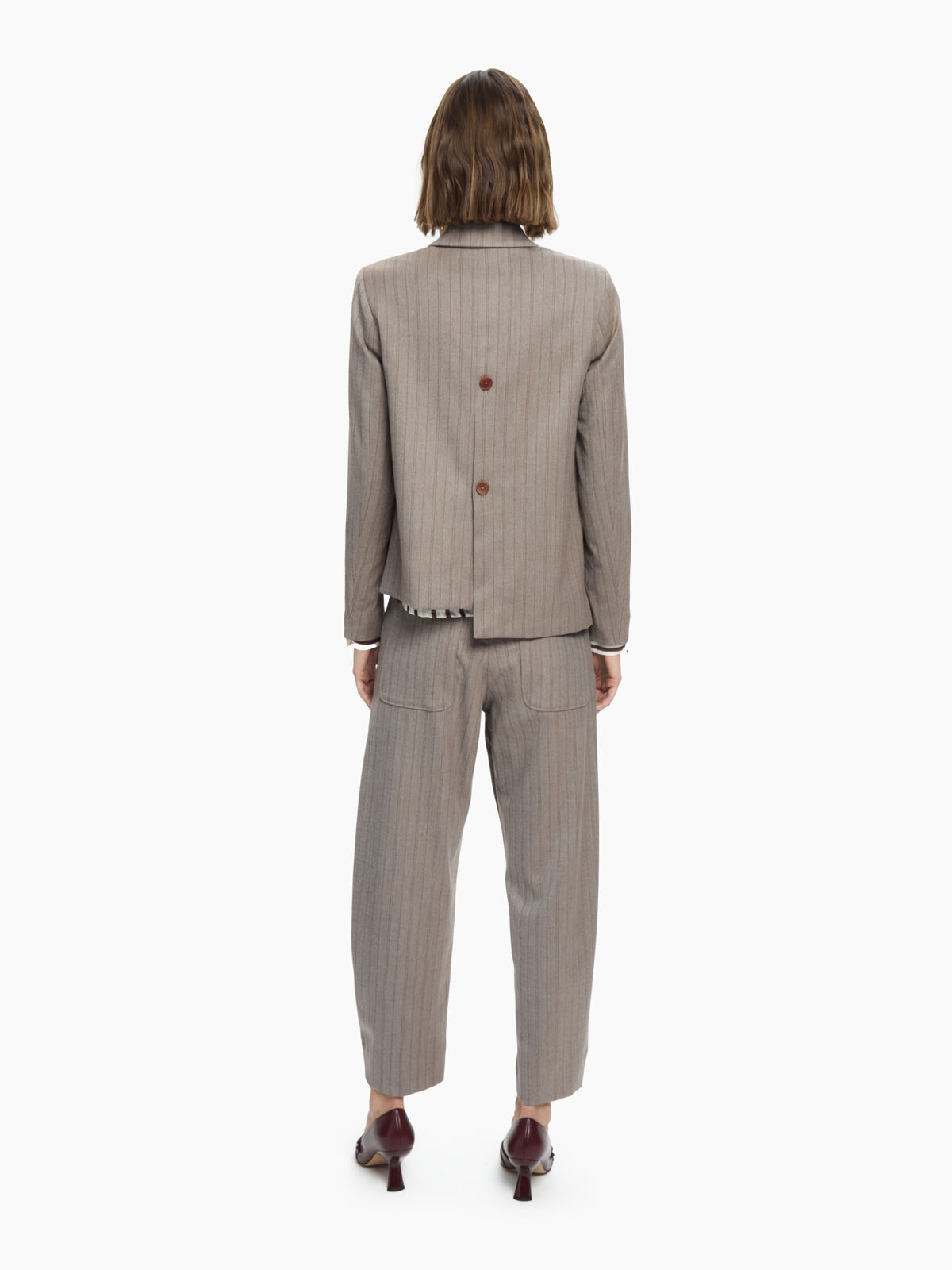 IXOS Blazer sartoriale asimmetrica MARRONE