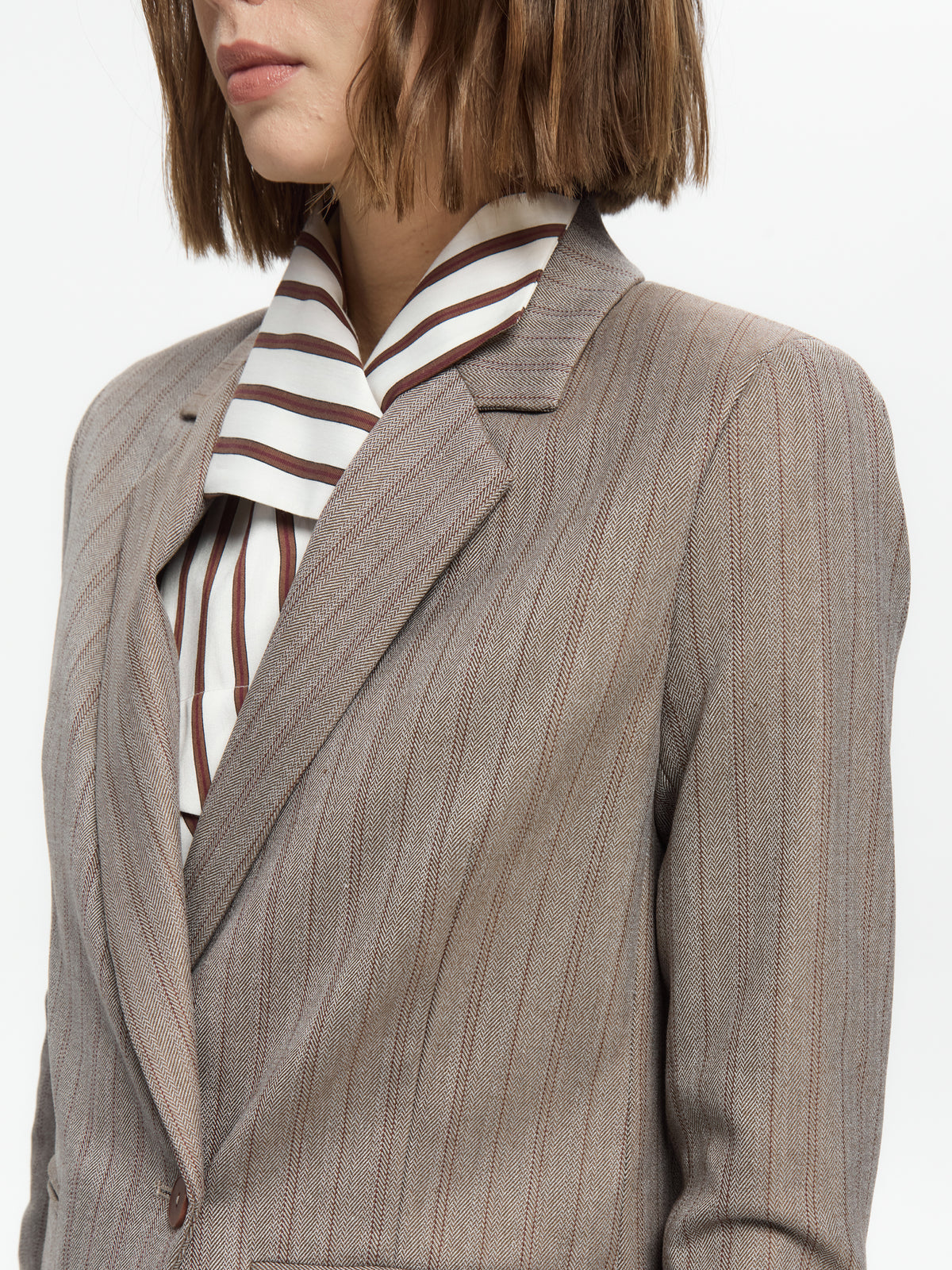 IXOS Blazer sartoriale asimmetrica MARRONE