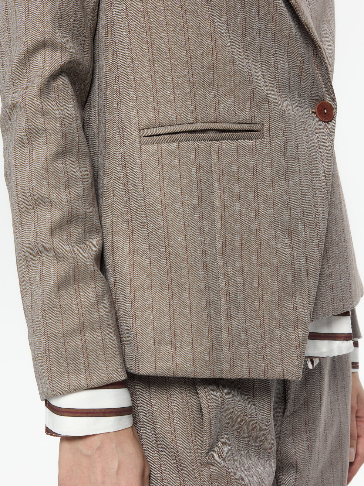 IXOS Blazer sartoriale asimmetrica MARRONE