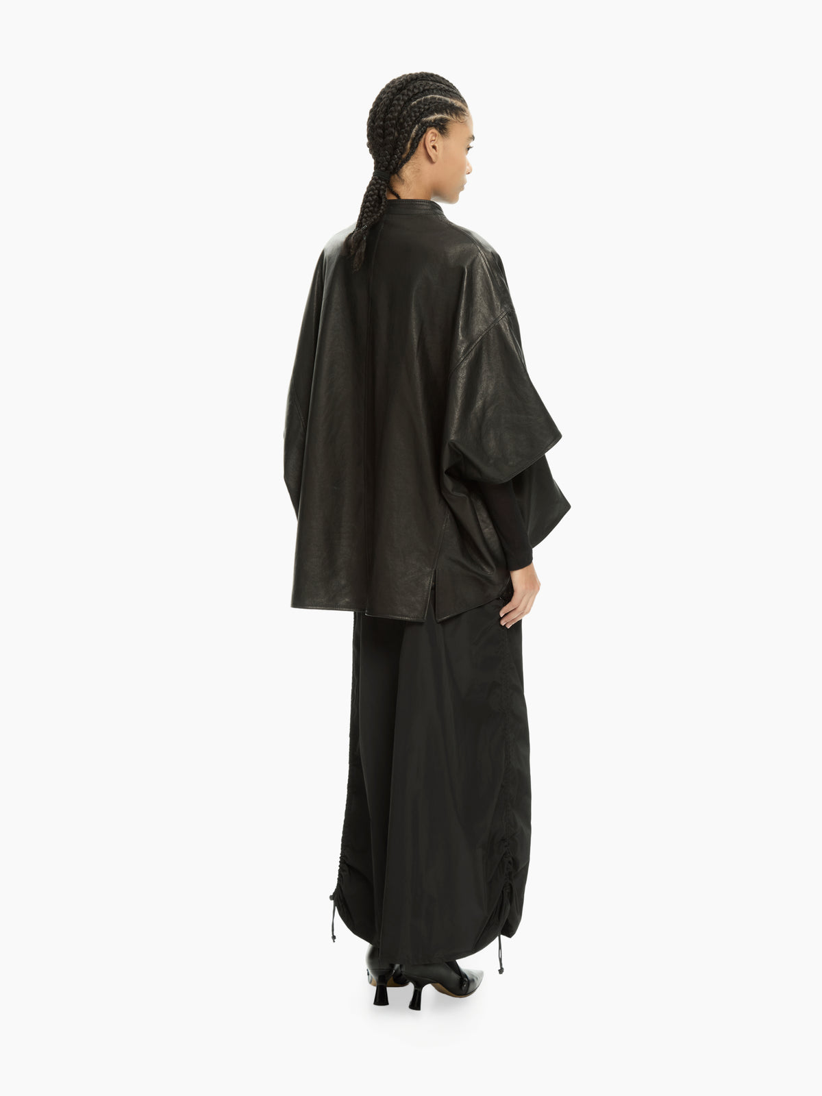 IXOS Cappa in pelle con collo alto NERO
