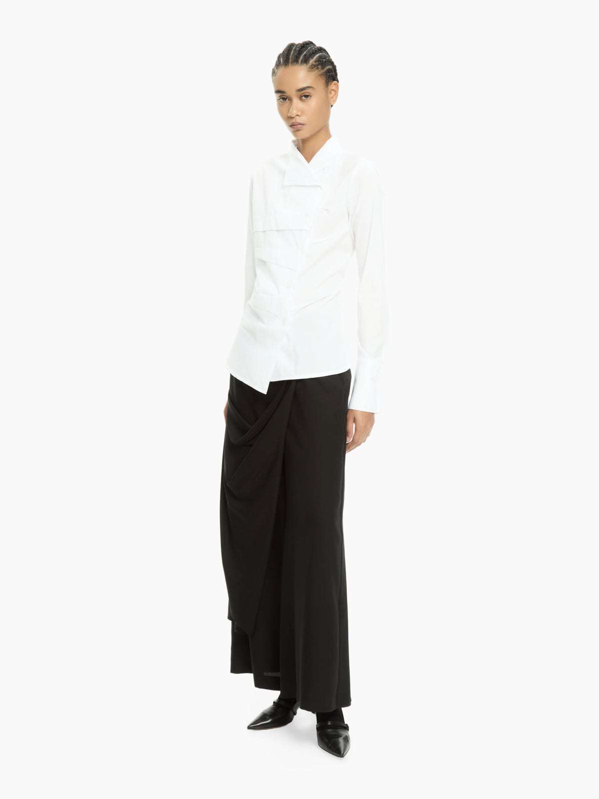 IXOS Camicia con collo asimmetrico BIANCO